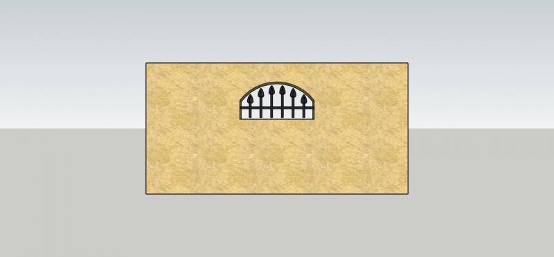Niche mur de clôture en parping